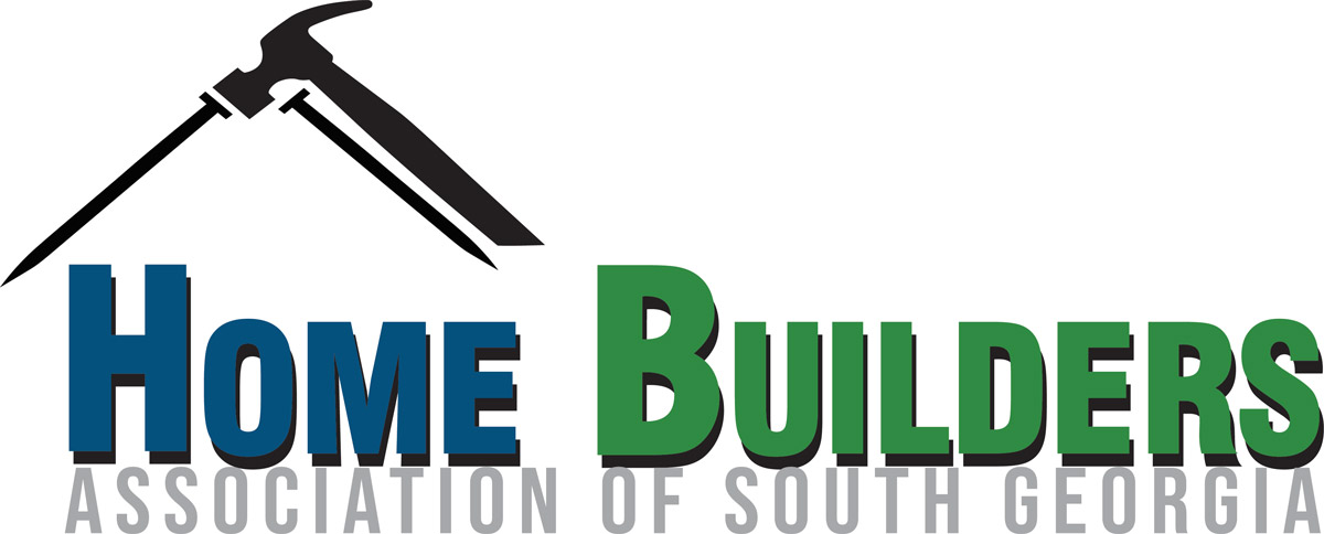 Home Builders Association of South Georgia logo, hammer and roof graphic
