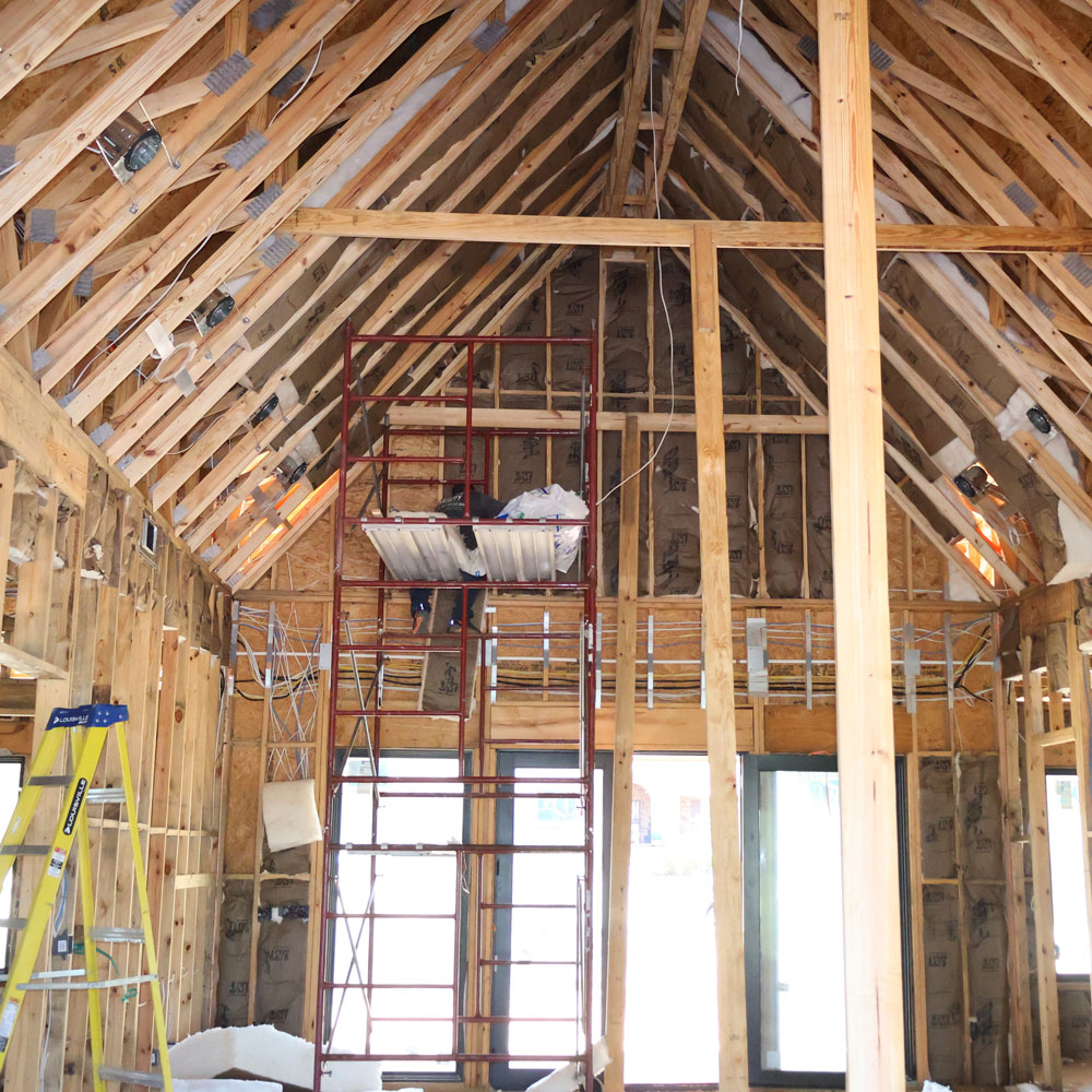 large new construction interior