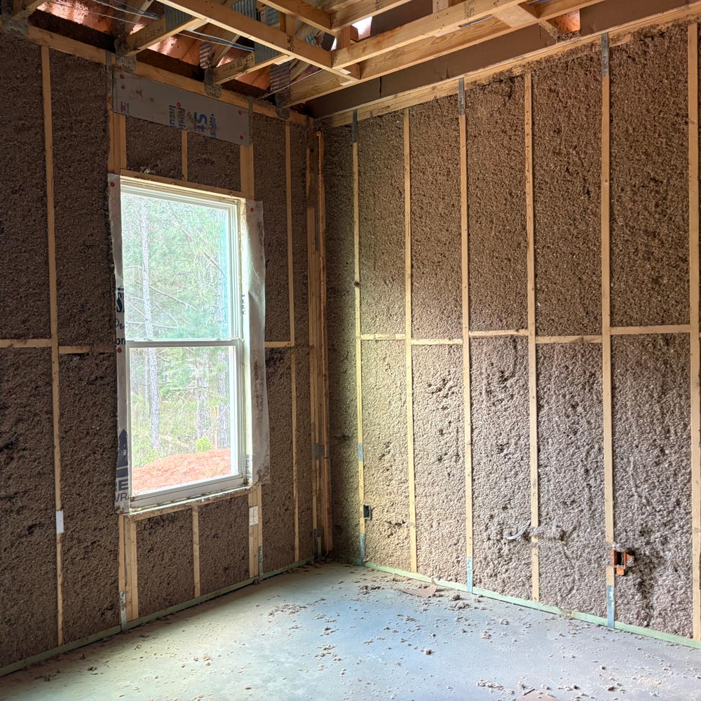 walls-of-residential-home-filled-with-cellulose-insulation walls of residential home filled with cellulose insulation